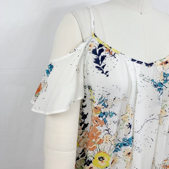Joie Adorlee Silk Floral Cold Shoulder Camisole - Picture 4 of 5